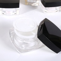 Offre Spéciale 5ml 10ml 15ml 30ml 50ml Pot de crème cosmétique acrylique vide carré clair haut de gamme