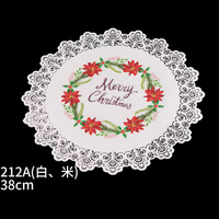 Napperons Imprimés en PVC Vinyle Effet Dentelle Imperméables Antidérapants Floraux Luxe Réutilisables Jetables pour Banquets Mariages Maison Restaurant Hôtel