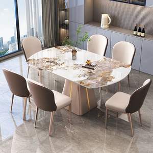 Nouveautés 2026 : <span class=keywords><strong>Table</strong></span> à manger extensible haut de gamme, convertible rectangulaire en ronde, grande taille, pour mobilier de salle à manger - Product Image 4