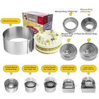 Cercle à pâtisserie professionnel en métal pour mousses, gâteaux, fromages et desserts – Outil de cuisine DIY
