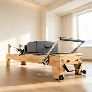 <span class=keywords><strong>Reformer</strong></span> de <span class=keywords><strong>Pilates</strong></span> Ajustable de Roble de Alta Calidad OEM para Estudio de <span class=keywords><strong>Pilates</strong></span> y Uso Doméstico, Moldeador Corporal, Adelgazante, Servicio Personalizado, 3 Años de Garantía - Product Image 3