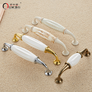 Oukali European Style Ceramic and Zinc Alloy <strong>Door</strong> Handles Antique Furniture <strong>Knobs</strong> and Handles for Kitchen Cabinet - Product Image 4