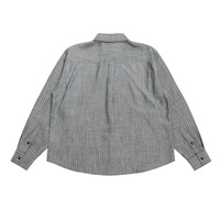 Chemise boutonnée à rayures verticales surdimensionnée pour homme, infroissable, manches longues, décontractée, style streetwear