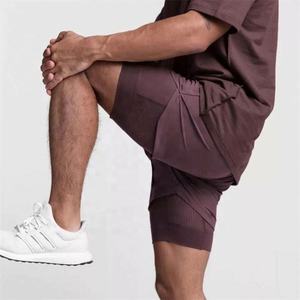 2024 mode français éponge tissu coton survêtement hommes Shorts Logo personnalisé homme athlétique entraînement basket-ball sueur en relief - Product Image 2