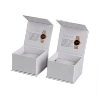 Boîtes de montre en papier enduit de stratification mate magnétique avec logo personnalisé