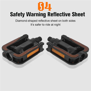 WEST BIKING-Pédales de vélo antidérapantes en TPR, feuille réfléchissante, noir, PP, résistant à l'usure - Product Image 4