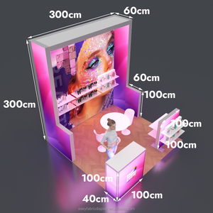 Stand Modular de Aluminio 3x3 para Exposiciones, con Impresión Digital, Caja de Luz Publicitaria, Estantes Desmontables para Ferias de Belleza - Product Image 2