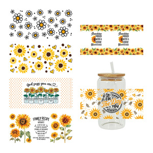 Diseño de pegatinas DTF UV para marcapáginas, envolturas de tazas y envolturas para UTV, con temática 'Grow <span class=keywords><strong>Sunshine</strong></span>' y 'God Says Loved' - Product Image 1