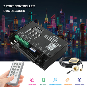 Aipin-Decodificador Maestro de 2 puertos <span class=keywords><strong>DMX</strong></span> 512 TTL 1024 IC RDM, tira de luces <span class=keywords><strong>LED</strong></span> RGB, controlador de proyecto de programa de voltaje constante - Product Image 1