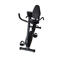 Vélo d'exercice magnétique inclinable, vélo d'appartement silencieux avec dossier, appareil cardio pour la remise en forme et la rééducation à domicile