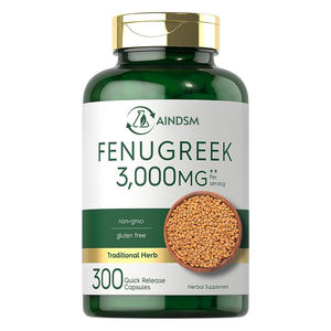 Cápsulas de Extracto de Semilla de Fenogreco Vegano en Polvo, Cápsulas Duras, Apoyo Inmunológico y Energético para Adultos, Tamaños Personalizados - Product Image 1