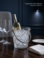 Fournisseur de seaux à glace en verre de 900 ml pour bars, hôtels, restaurants et projets de restauration, fournisseur commercial, OEM, ODM, emballage personnalisé