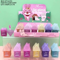 Grosir beruang gantungan kunci pemadat bibir gloss kosmetik glitter Vegan Label pribadi sheglan lip et gloss Remas wadah makeup