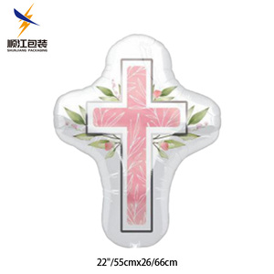 Ballon en aluminium personnalisé espagnol à thème religieux pour baptême, première communion, en forme de croix, ange, colombe, décorations de baptême - Product Image 2