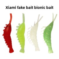 Leurres pour crevettes Hessen 3,9 cm 0,4 g, appât souple en silicone/caoutchouc pour la pêche au saumon, au bar et à la carpe en rivière/ruisseau