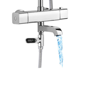 Zhinuan Water Thermometer For Baby Bathing 39.5C Digital Display Shower Faucet Temperature Monitor Silver Metal - Product Image 5