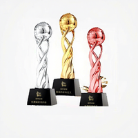 Modische Sport-Event-Trophäe und Auszeichnung aus Gold, Silber, Bronze, Harz und Kristall mit individueller Textgravur