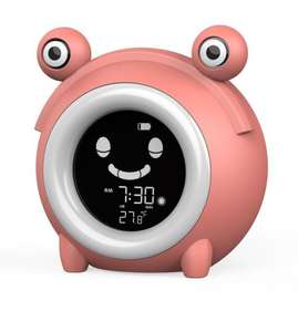 Новый дизайн, мультяшная лягушка, Детская Пижама, Светодиодный настольный цифровой будильник с зарядкой USB - Product Image 4