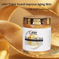 Masque Visage Anti-Âge OEM Or 24K au Collagène, Hydratant et Anti-Rides avec Élimination des Toxines