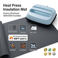 Tapis de presse à chaud sur mesure, fabricant, vente en gros, tapis de repassage antidérapant résistant aux hautes températures pour machine de presse à chaud, vêtements DIY