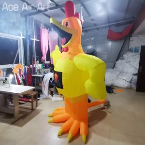 Poulet géant de dessin animé de poulet debout gonflable accrocheur de 2.5M pour les événements, la publicité et les décorations extérieures - Product Image 6