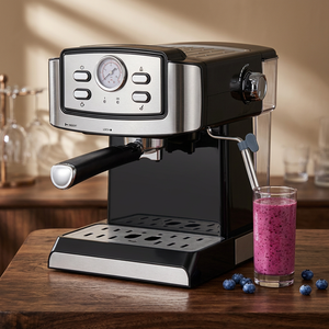 Cafetera Semiautomática con Caldera de Aleación de Aluminio, Vaporizador y Espumador de Leche, Cafetera Doméstica - Product Image 2