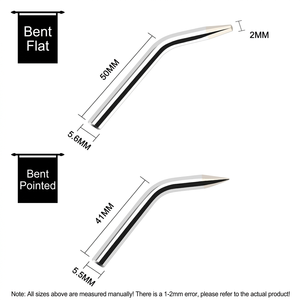 Pointe de fer à souder professionnelle courbée, sans plomb, chauffée externement, en cuivre sans oxygène, à chauffage rapide, pour soudage - Product Image 3