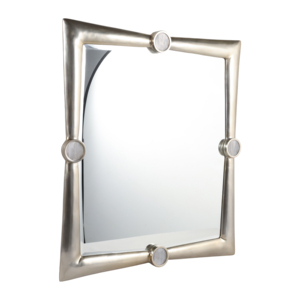 Specchio da parete decorativo in selenite e metallo per camera da letto, bagno, corridoio, ingresso. - Product Image 2
