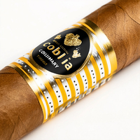 Bandes de cigares avec logo personnalisé - Étiquettes holographiques imperméables, résistantes à l'huile, anneaux en papier artistique durable