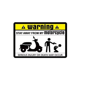 Pegatina de Advertencia Divertida Universal <span class=keywords><strong>para</strong></span> Motocicleta, Calcomanía de <span class=keywords><strong>Vinilo</strong></span> <span class=keywords><strong>para</strong></span> <span class=keywords><strong>Casco</strong></span> de Moto con la Frase 'Mantente Alejado de Mi Moto' - Product Image 3