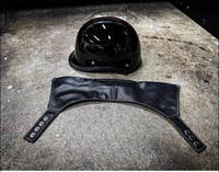 Casque de moto Jockey Polo léger vintage japonais à visière semi-ouverte