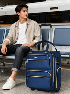 Maleta de Viaje Transfronteriza para <span class=keywords><strong>Mujer</strong></span>, Bolso de Mano Oxford con Cremallera, Mochila con <span class=keywords><strong>Ruedas</strong></span>, Gran Capacidad, Impermeable, para Portátil - Product Image 6