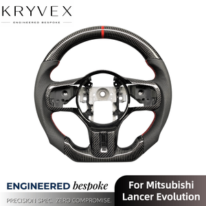 Volante Kryvex Personalizado de Fibra de Carbono Real Perforada para Mitsubishi Lancer Evolution Final Edition X FQ-400 - Product Image 2