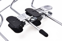 Cintre multifonctionnel en métal avec pinces enduites de PVC pour chaussettes, jupes, pantalons et serviettes avec pinces réglables