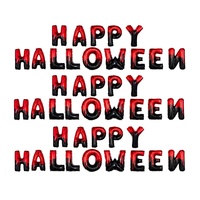 Décoration de fête, ballons en aluminium de 18 pouces, ballons en mylar, ballons en feuille d'aluminium à thème Happy Halloween, ensemble de ballons pour les fournitures d'Halloween