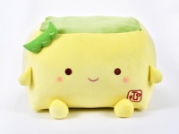 Peluche super douce de 40 cm, série Anime Tofu Love Language, personnalisable, en coton PP brodé, anti-stress, vente en gros