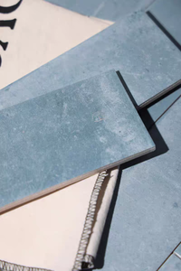 Carreau Gradient <span class=keywords><strong>Imitation</strong></span> Glacé Fait Main Bleu Sarcelle - Product Image 3