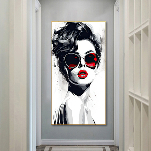 Guanjun <span class=keywords><strong>Rouge</strong></span> <span class=keywords><strong>Blanc</strong></span> et <span class=keywords><strong>Noir</strong></span> Couleur <span class=keywords><strong>Noir</strong></span> Décoration Murale <span class=keywords><strong>Peinture</strong></span> Salon Abstrait Boho Toile <span class=keywords><strong>Peinture</strong></span> - Product Image 6