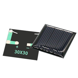 แผงโซลาร์เซลล์โฟโตโวลตาอิกอีพ็อกซี่บอร์ด 30X30 มม. 1.5V โพลีคริสตัลไลน์ซิลิคอนสำหรับไฟสนามหญ้าโครงการ DIY - Product Image 1