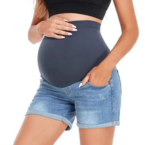 Shorts d'été ajustés à taille haute, tendance, avec soutien abdominal, <span class=keywords><strong>jean</strong></span> de maternité, pantalon de grossesse, vêtements de maternité, jeans - Product Image 1
