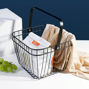 <span class=keywords><strong>Panier</strong></span> de rangement de bureau en métal pour la maison et la cuisine, idéal pour les collations, les jouets, les articles de bain et le rangement de la salle de bain - Product Image 3