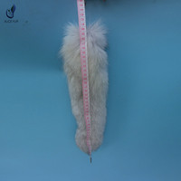 ALICEFUR Vente en gros de porte-clés en queue de renard naturelle, porte-clés en fourrure de renard bleu