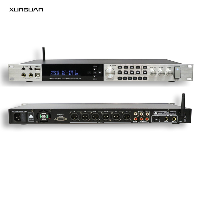 KX880 Professional Blue-tooth 3.0 DSP Pre-amp Effector PC-LINK Function Digital Audio Processor Support U Disk Insertion