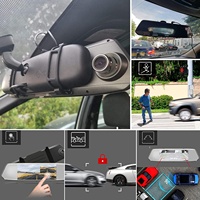 7 pouces HD Vision nocturne double lentille voiture Dash Cam 1080P écran tactile détection de mouvement surveillance du stationnement voiture conduite boîte noire