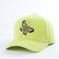 Casquettes de baseball en velours côtelé personnalisées, style papillon en tissu Oxford réglable avec logo brodé, motif losanges, unisexe – Vente chaude