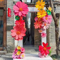 Marguerite en papier géant de couleur personnalisable Grandes fleurs artificielles pour la décoration de mariage et de famille Fleurs géantes