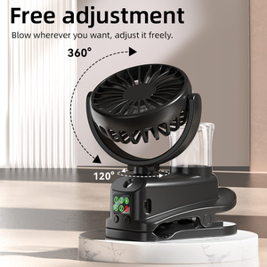 Clip de bureau ventilateur brumisateur affichage numérique nouveau Portable USB charge haute puissance éolienne longue endurance 4 vitesses ventilateur de pulvérisation - Product Image 5