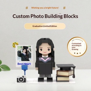 Blocchi da Costruzione Personalizzati a Forma di Ritratto, Regalo Aziendale per Dipendenti, Servizio di Onboarding, Commercio d'Anniversario, Commemorativo, Compatibile - Product Image 1