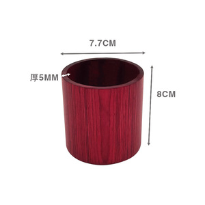 Porte-stylo en bois sur mesure, diamètre 7,7 cm, hauteur 8 cm, épaisseur 5 mm, conteneur de rangement rond pour bureau - Product Image 1
