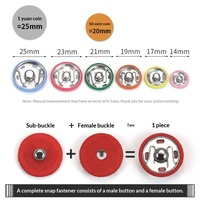 Boutons-pression métalliques recouverts de tissu coloré en gros, à coudre, pour manteau, veste, fermeture invisible
